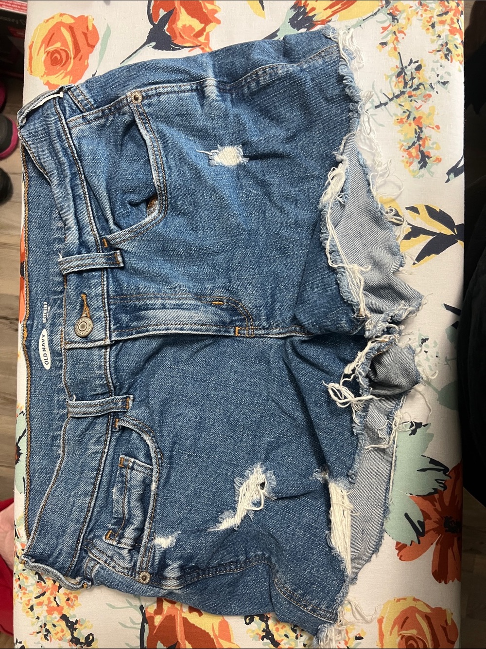 Old Navy Blue Boyfriend Denim Shorts